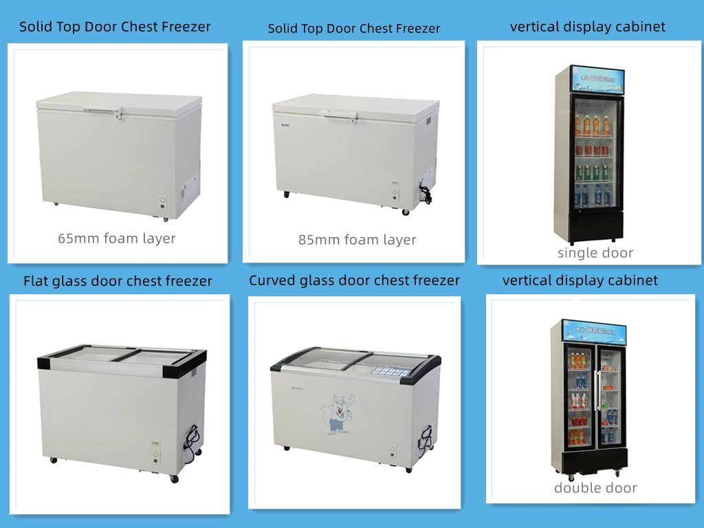 Commercial Wholesale Price Batch Freezer Chest Freezers Refrigerators Supermarket Convenience Store Deep Freezer Ice Cream Freezer Frozen Food Display Freezer