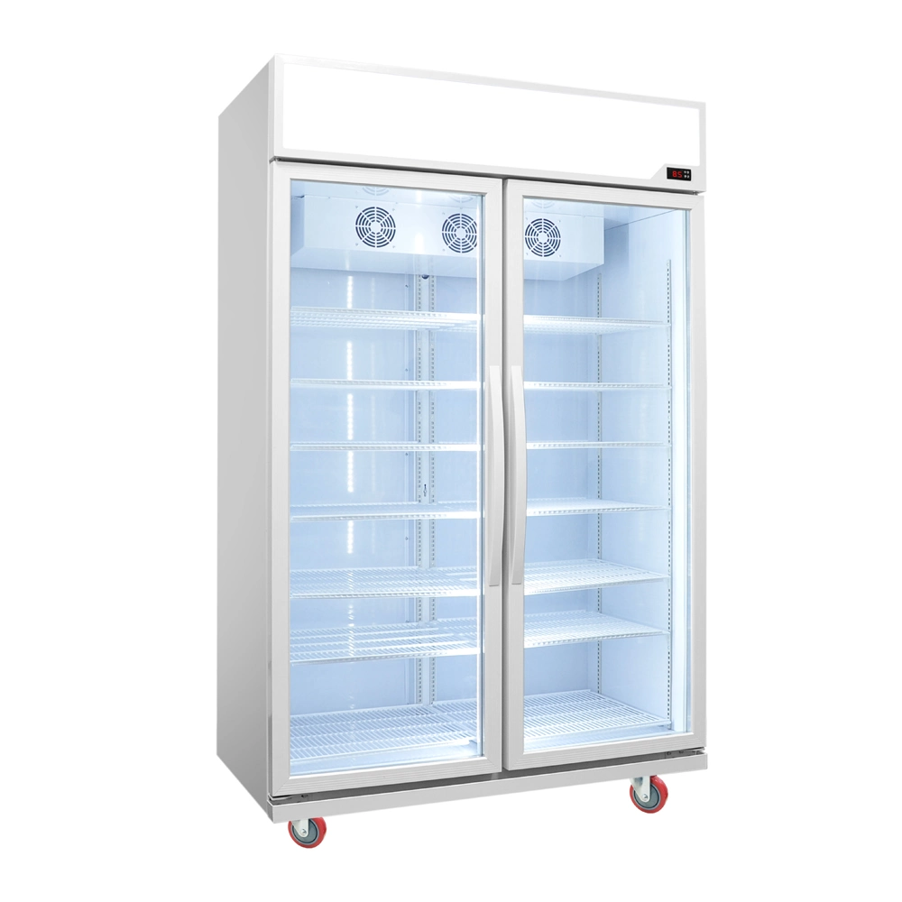 800L Glass Door Cooler Glass Door Beverage Cooler Commercial Display Fridge